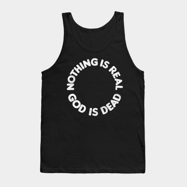 Nothing Is Real // 80s Nihilist Design Tank Top by DankFutura